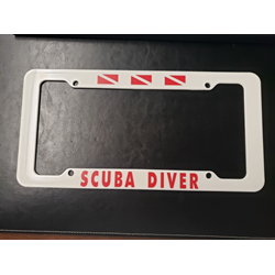 License Frame Scuba Diver